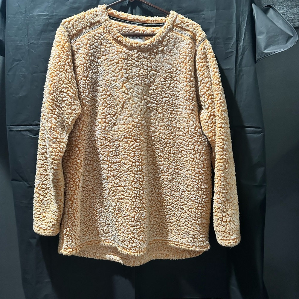 J. America Cream Oversized Pullover Sweatshirt